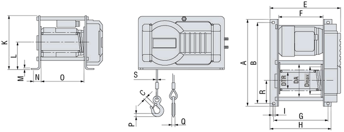 Elektrický lanový naviják typ RPE-1
